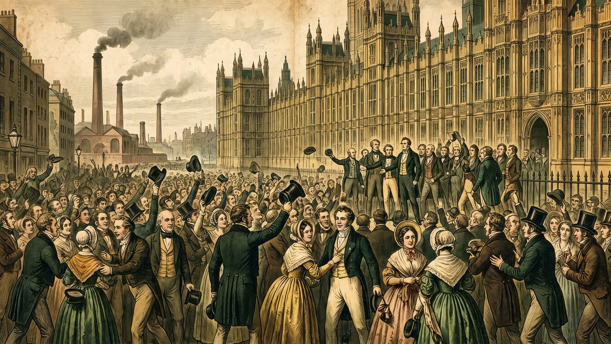 イギリスで第1回選挙法改正が行われるのイラスト